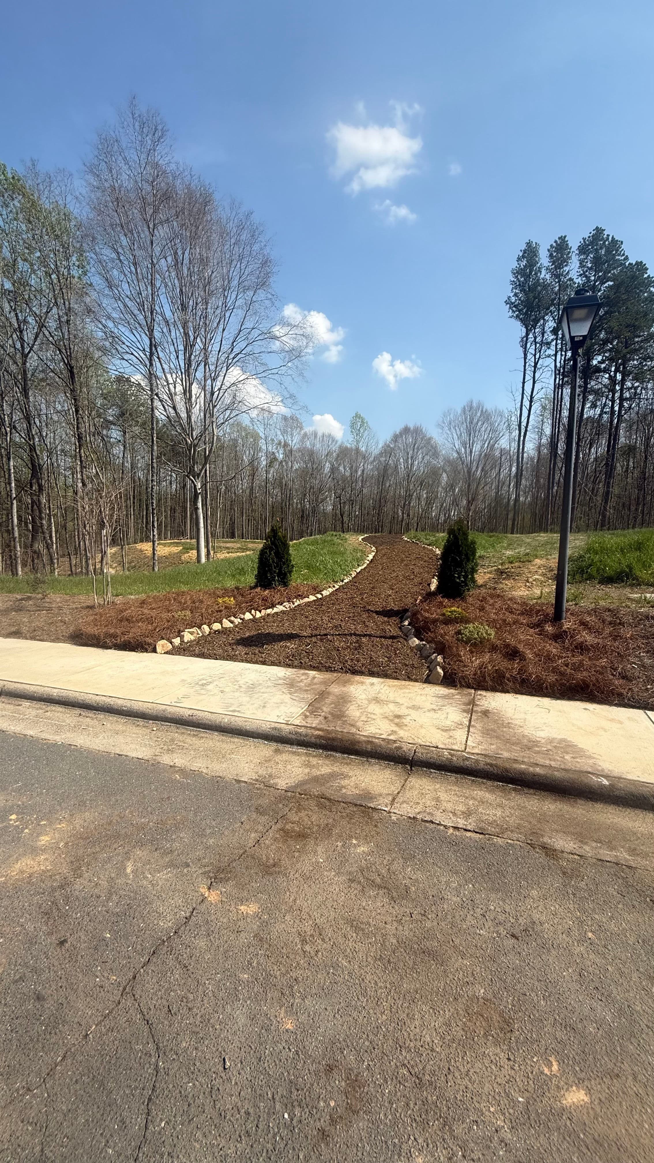 Project Custom Mulched Walking Trail Built in Charlotte image