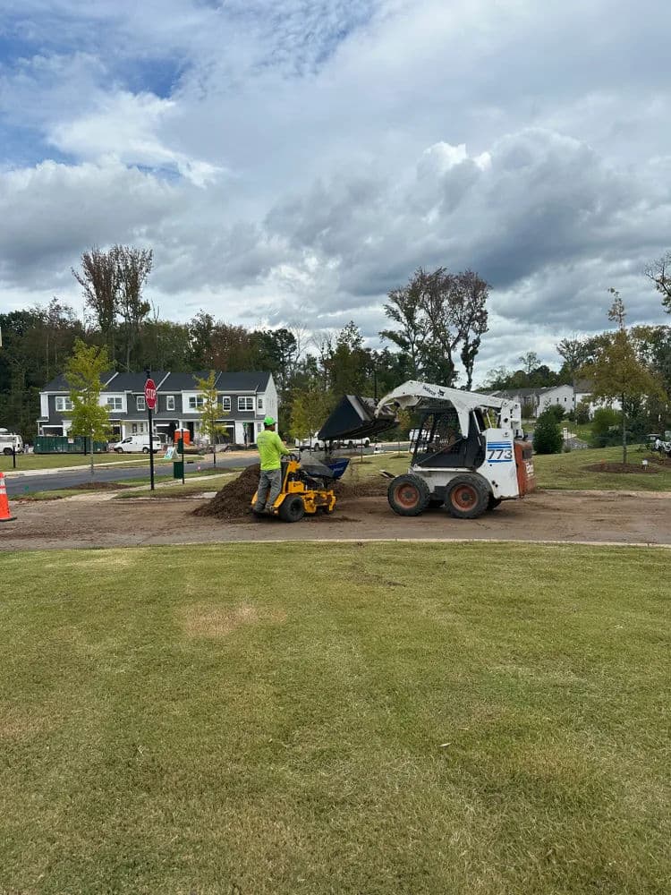 Home with trees and an orange sunset