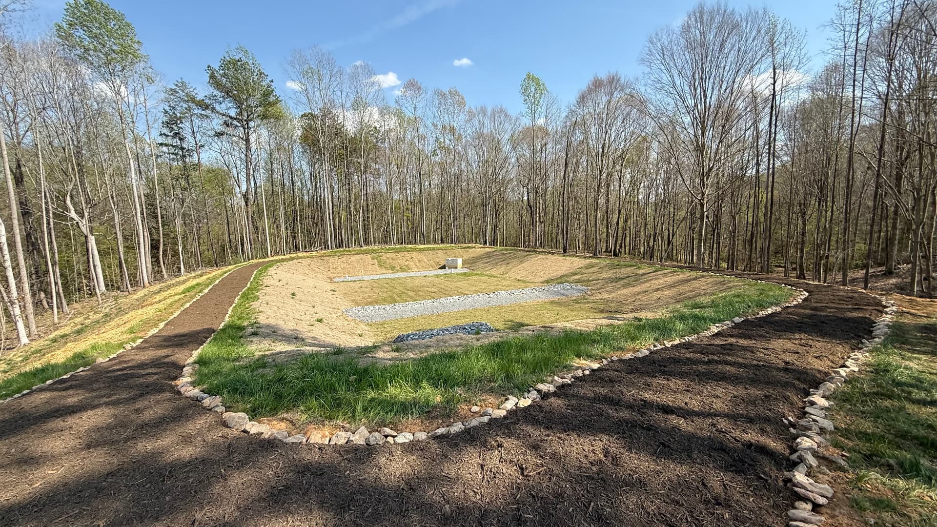 Gallery photos for Custom Mulched Walking Trail Built in Charlotte: Image #1